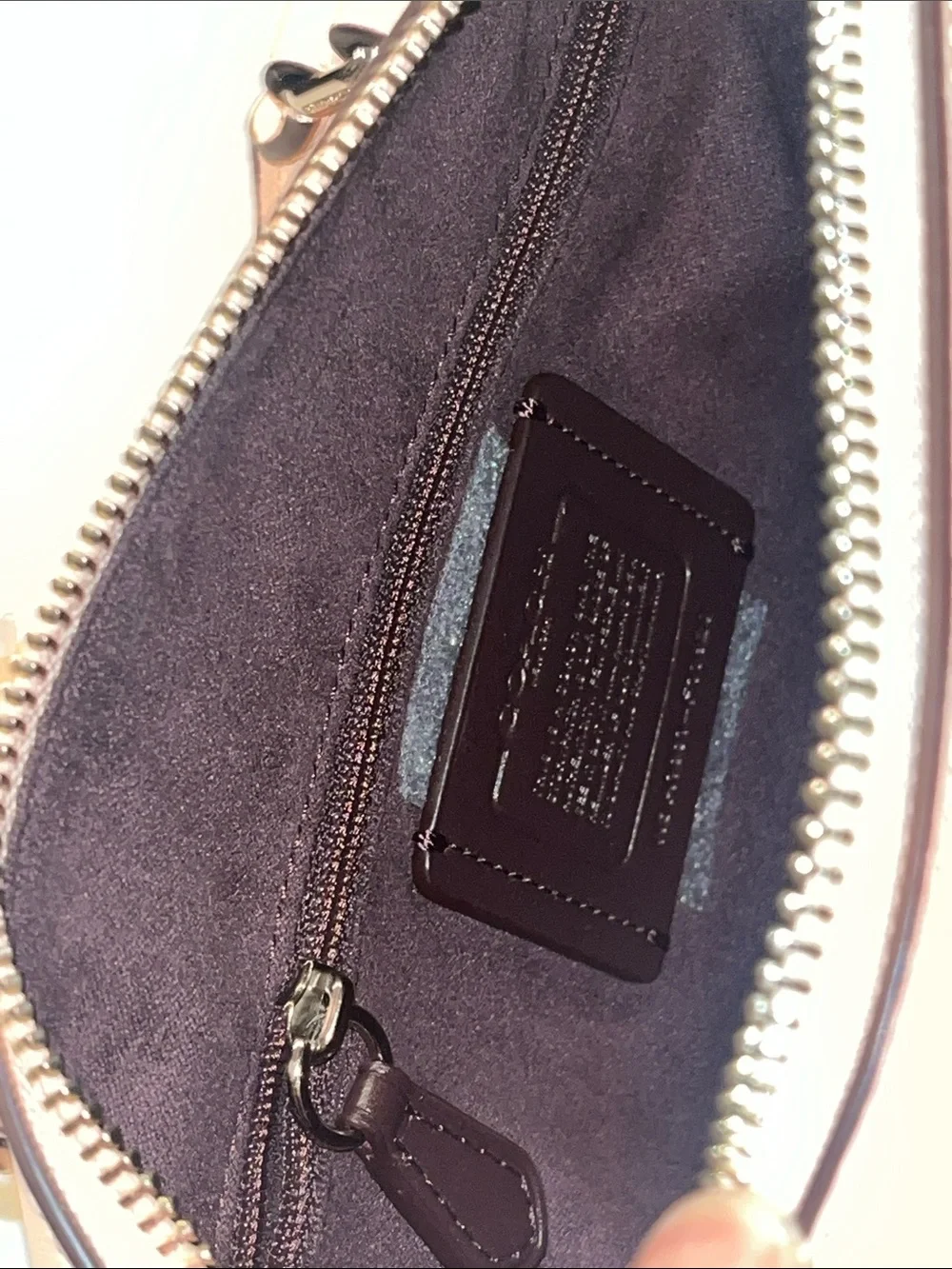 Coach Embossed Pebbled Patent Satchel Crossbody Light Blush Pink Beautiful Lux